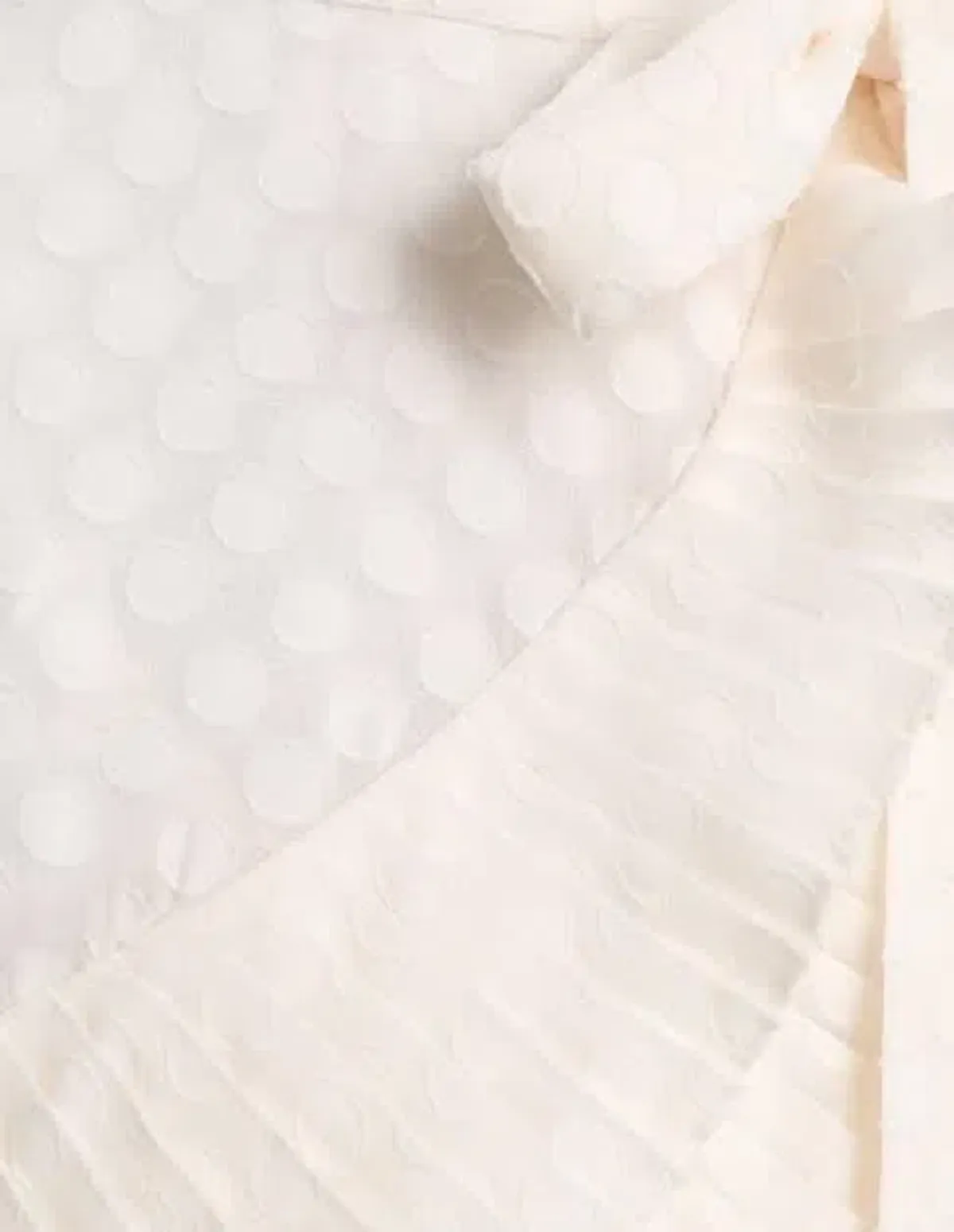 Zimmermann Polka Dot Plissé Wrap Midi Dress Off White Size 6 - Image 3