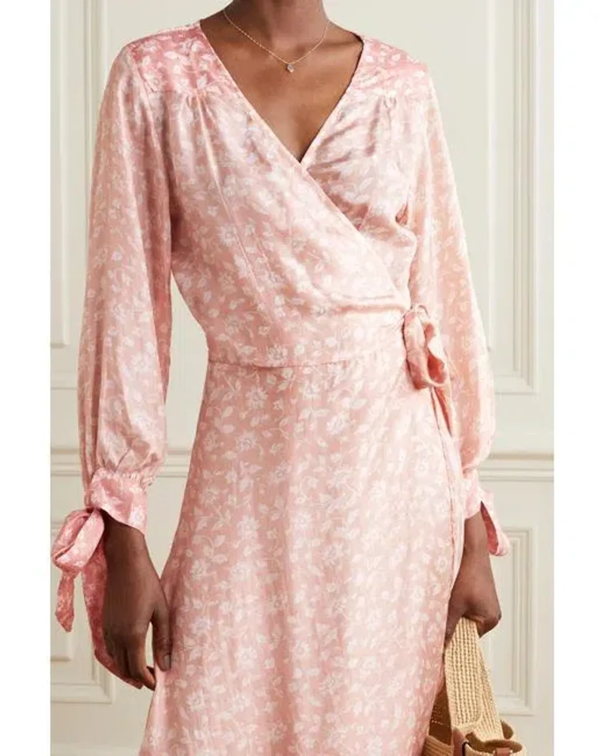 Hannah Artwear Luna Silk Wrap Maxi Dress Floral One Size   - Image 2