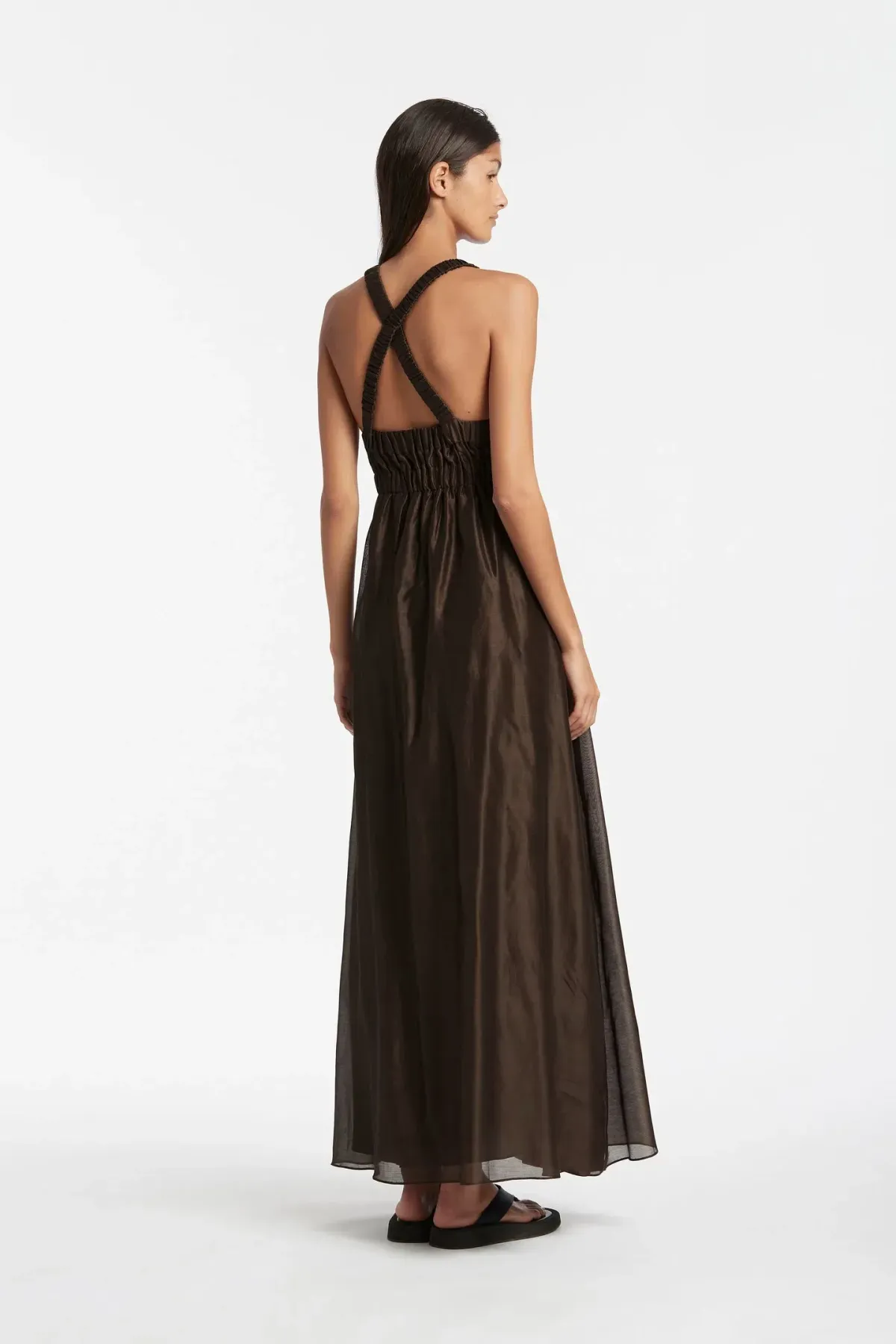 Sir the Label Anje V neck gown chocolate size 0 - Image 3