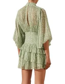 Shona Joy - Aurore Long Sleeve Ruched Mini Dress for rent on The Volte - image 2