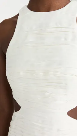 AJE Introspect Cut Out Midi Dress White Size 6  for rent on The Volte - image 3