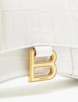 Balenciaga Hourglass XS Crocodile Effect Leather Bag White for rent on The Volte - image 5