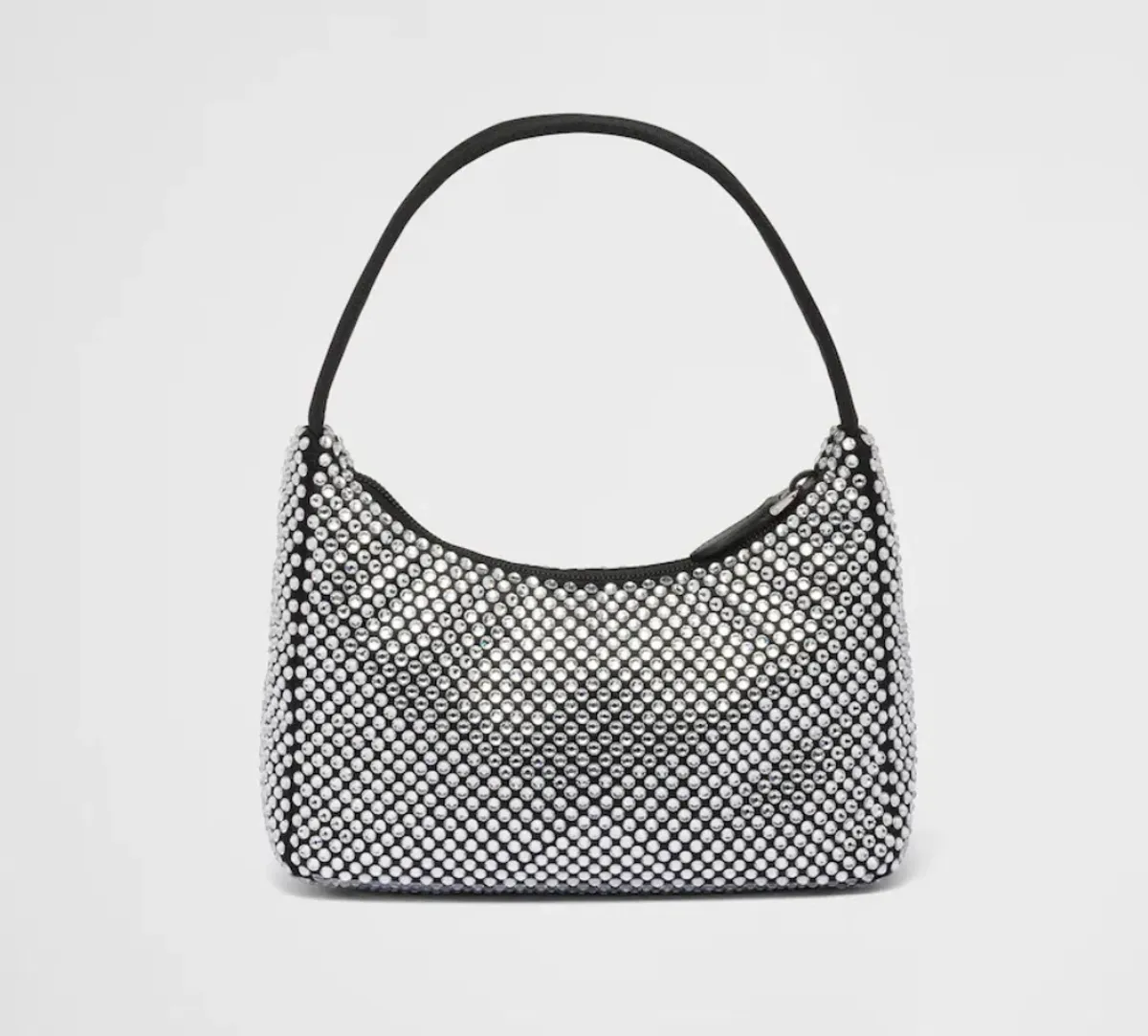 Prada Satin Bag with Crystals - Image 3