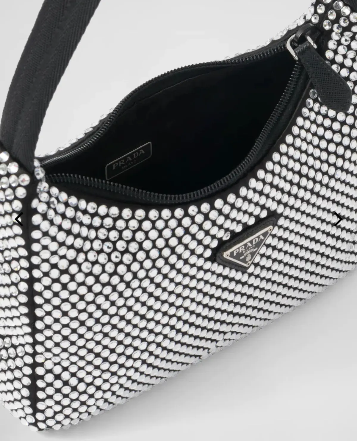 Prada Satin Bag with Crystals - Image 6