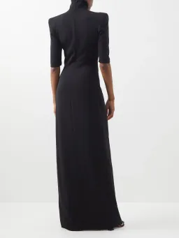 MONOT Turtleneck High Side Slit Dress Black for rent on The Volte - image 3