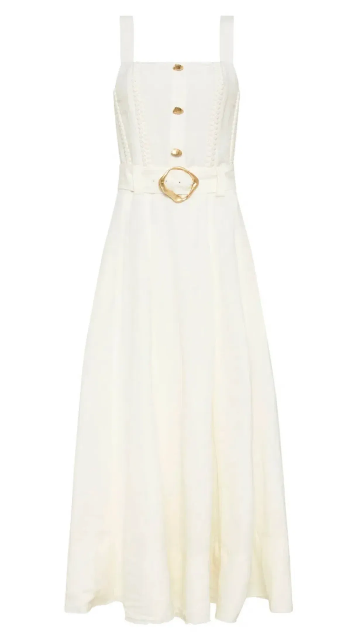 Aje Milos Braided Midi Dress Ivory Size 14 / XL - Image 3