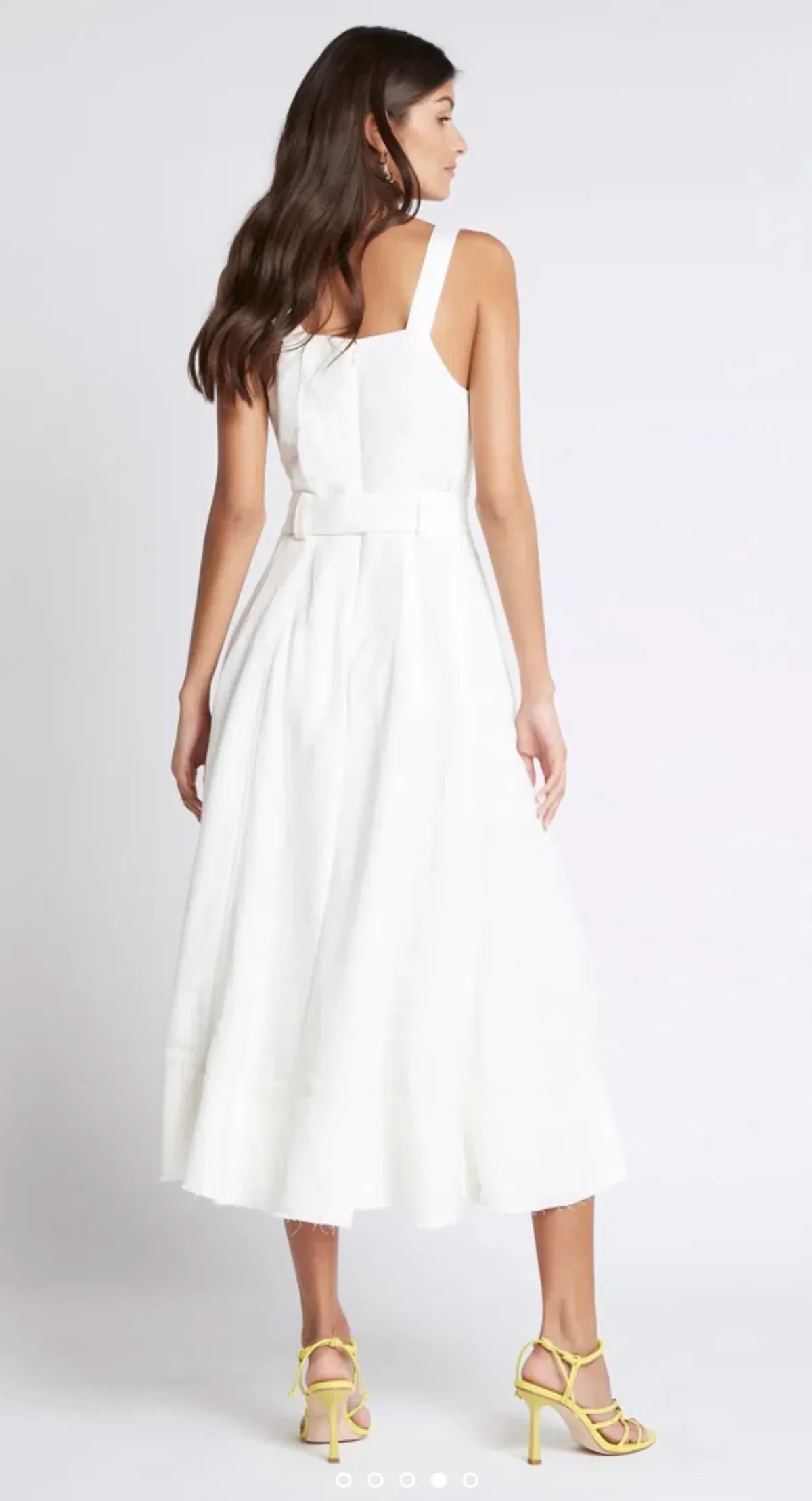 Aje Milos Braided Midi Dress Ivory Size 14 / XL - Image 2