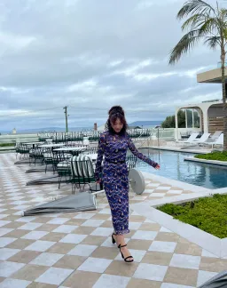 Scanlan Theodore Italian Wave Print Mesh Dress Print Size 6 for rent on The Volte - image 2