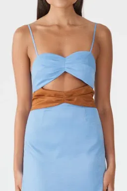 San Sloane Blaise Dress Blue Size 8 for rent on The Volte - image 4