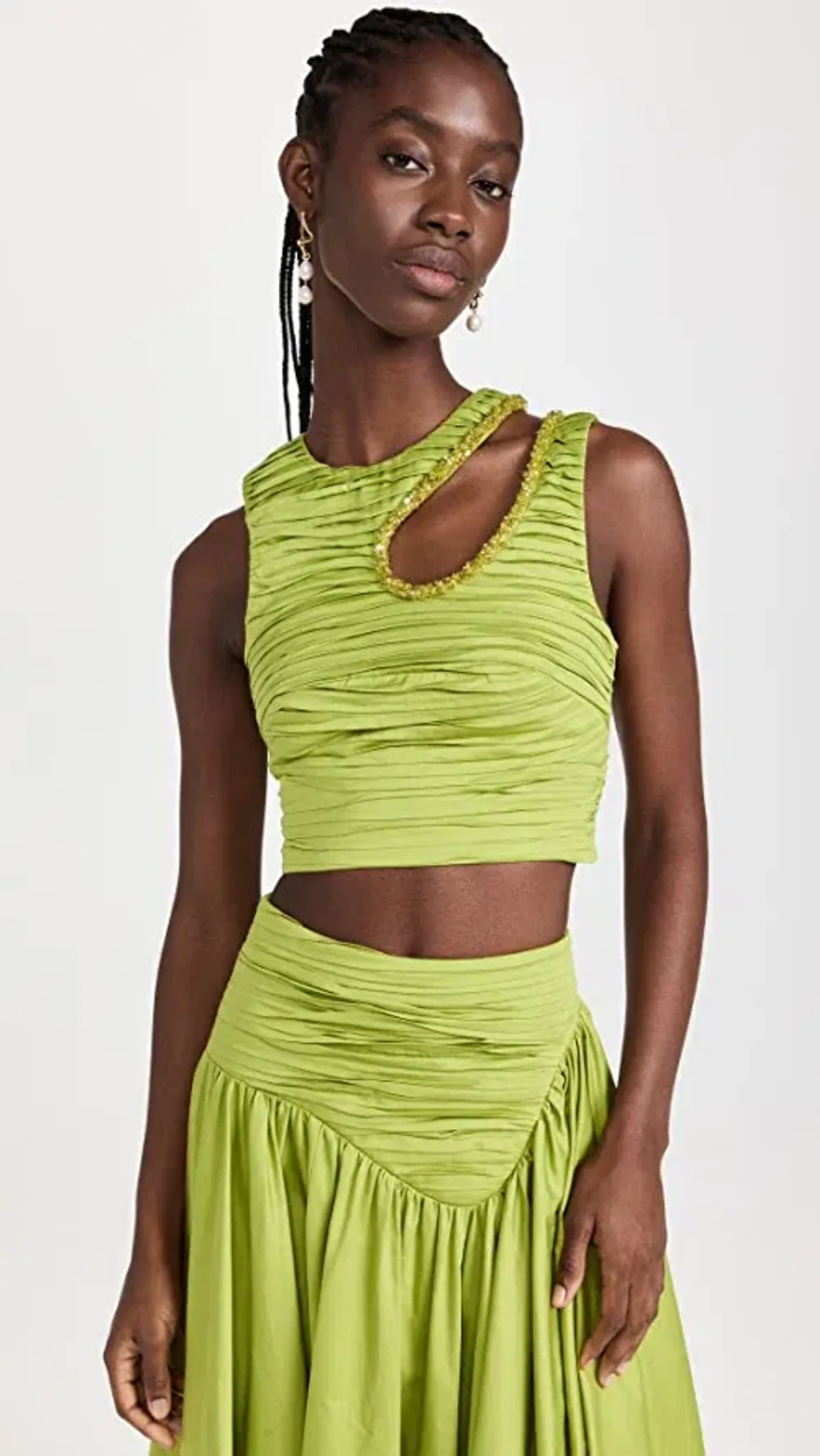 Aje Jolie Skirt and Top Set Verdant Green AU 8 - Image 1