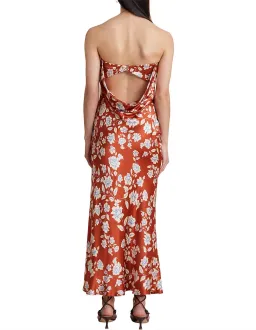 Bec & Bridge Blossom Strapless Maxi Dress Size 12 Rust Print for rent on The Volte - image 4
