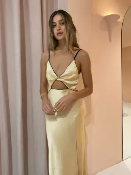 Bec & Bridge Hazel Dress Hazel Maxi Dress in Wheat Size 8 / S for rent on The Volte - image 5