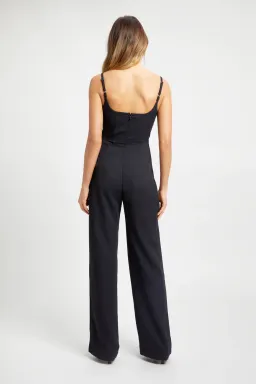 Kookai Oyster Panel Jumpsuit Black Size 34/AU 6 for rent on The Volte - image 3