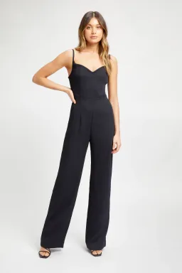 Kookai Oyster Panel Jumpsuit Black Size 34/AU 6 for rent on The Volte - image 1