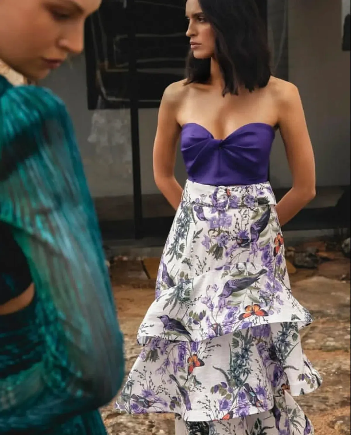 Sheike Sold Out Style Avery Skirt and Medusa Bustierc Purple Size 6 - Image 1