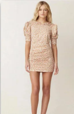 Bec and Bridge Zoe Mini Dress Brown Size AU 8 for rent on The Volte - image 2