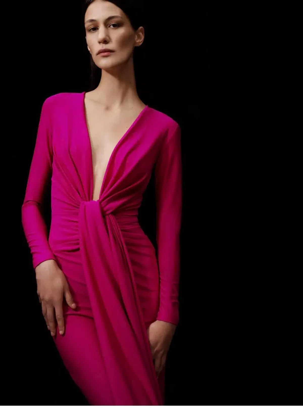 Solace London Lorena Midi Dress Barbie Pink Size 8 / S - Image 3