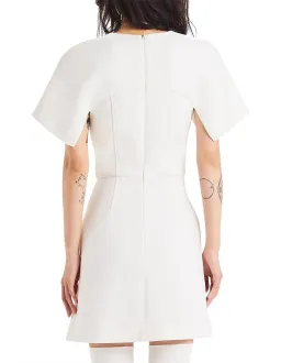 Dion Lee Hook and Eye Crepe Mini Dress White Size 6 for rent on The Volte - image 2