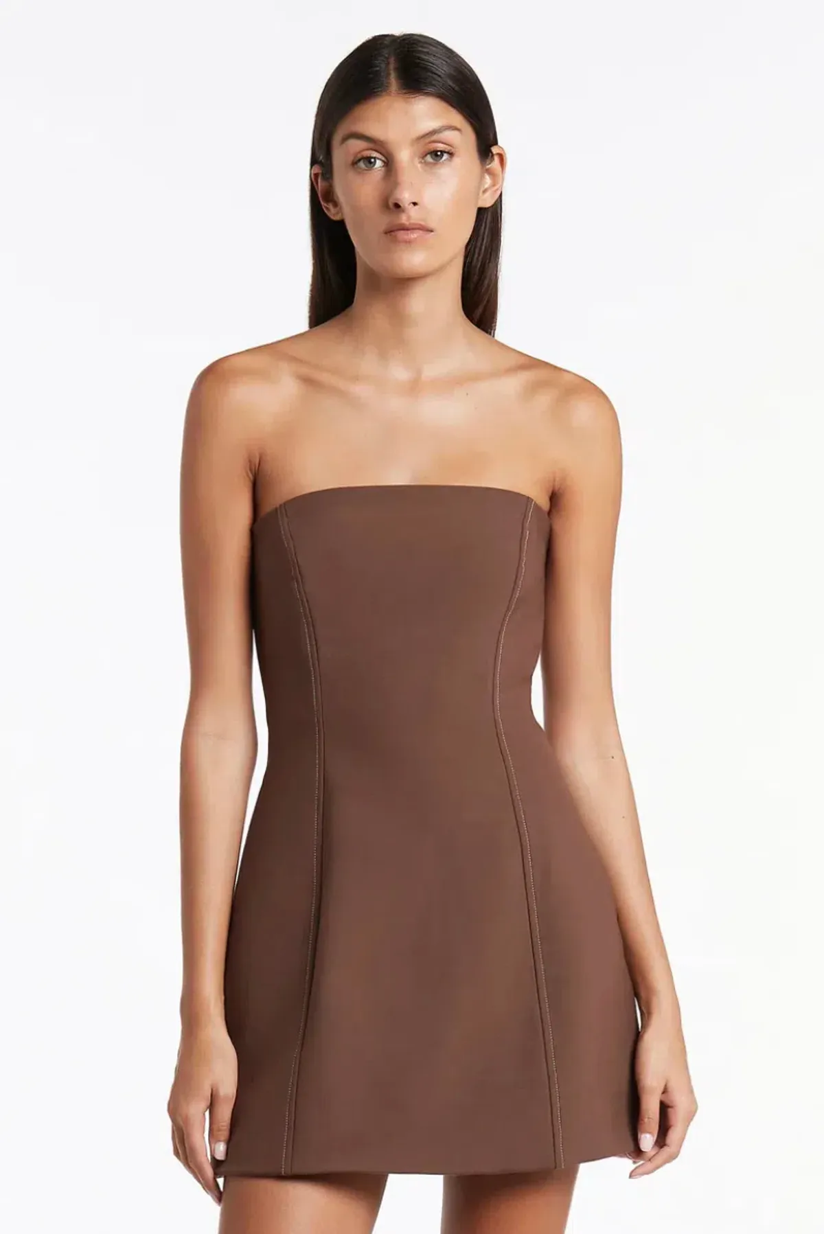 Sir the Label Adrien Strapless Mini Dress Brown Size 0 / Au 6 - Image 3
