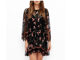 Alice McCall Wish You Were Here Mini Dress in Black Sugar Plum Size 10 for rent on The Volte - image 4