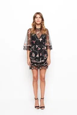 Alice McCall Wish You Were Here Mini Dress in Black Sugar Plum Size 10 for rent on The Volte - image 1