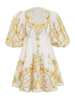 Zimmermann Jeannie Keyhole Mini Dress Yellow Poppy AU12 for rent on The Volte - image 1