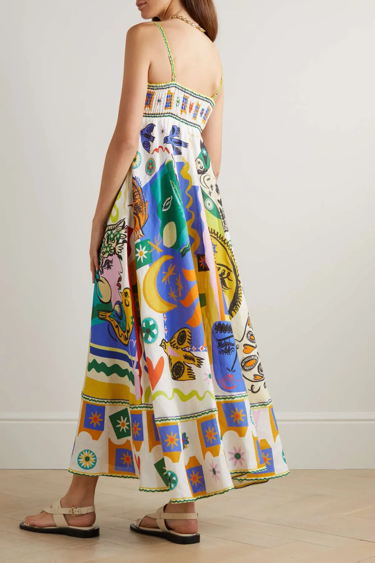 Alemais Soleil Linen Sun Dress Print Size 6 - Image 7