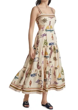 Alemais Ships Ahoy’ Sun Dress Multi Size 6 for rent on The Volte - image 4