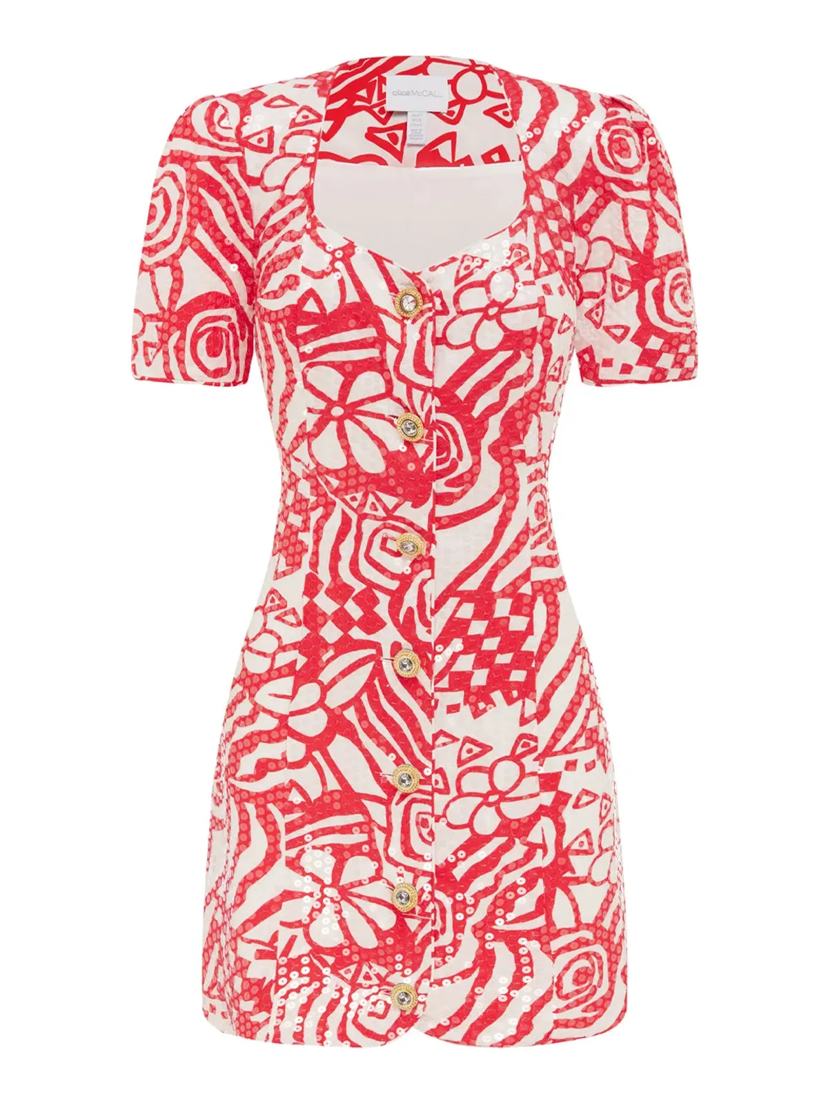 Alice McCall Salsa Daisy Daze Mini Dress Red Size 8 /AU 12 - Image 7