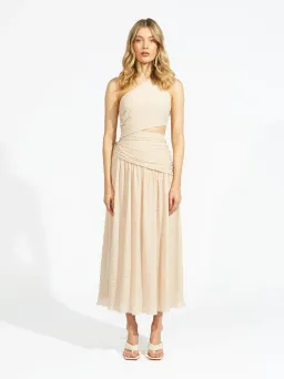 Alice McCall Chai Latte Lolita Midi Dress Beige Size 8 /AU 12 for rent on The Volte - image 1