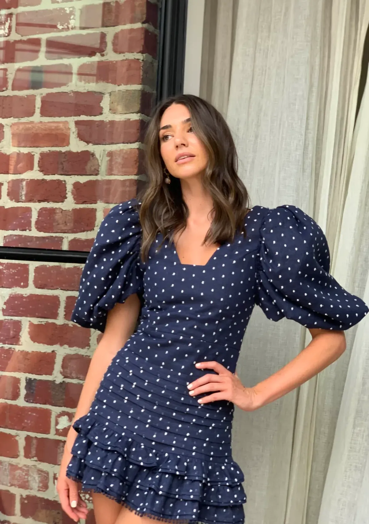 Mackenzie Mode Pandora Mini Dress Navy Size 6 - Image 3