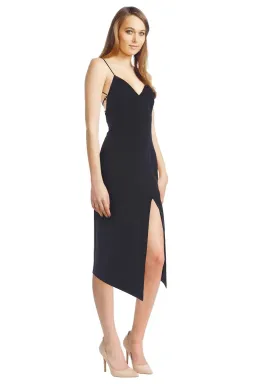 Shona Joy Crete Lace-Up Midi Dress Navy Size 8 for rent on The Volte - image 2