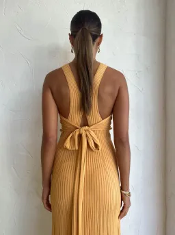 Clea Alina Rib Knit Dress in Mango Size S/ AU 8 for rent on The Volte - image 6