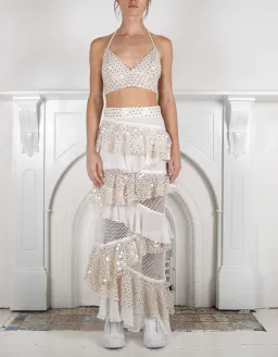 Ixiah the Label Sequin Outlaw Set White Size 6 for rent on The Volte - image 1