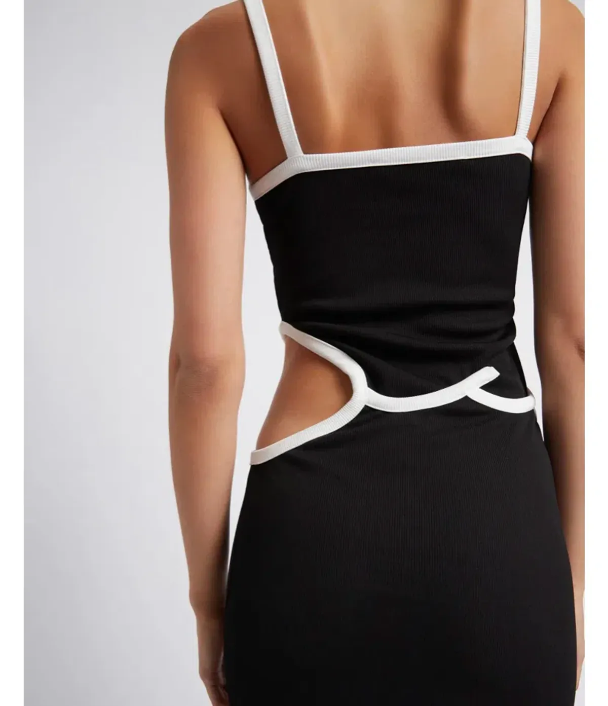 Christopher Esber Wave Bind Split Tank Dress Black Size 10 - Image 2