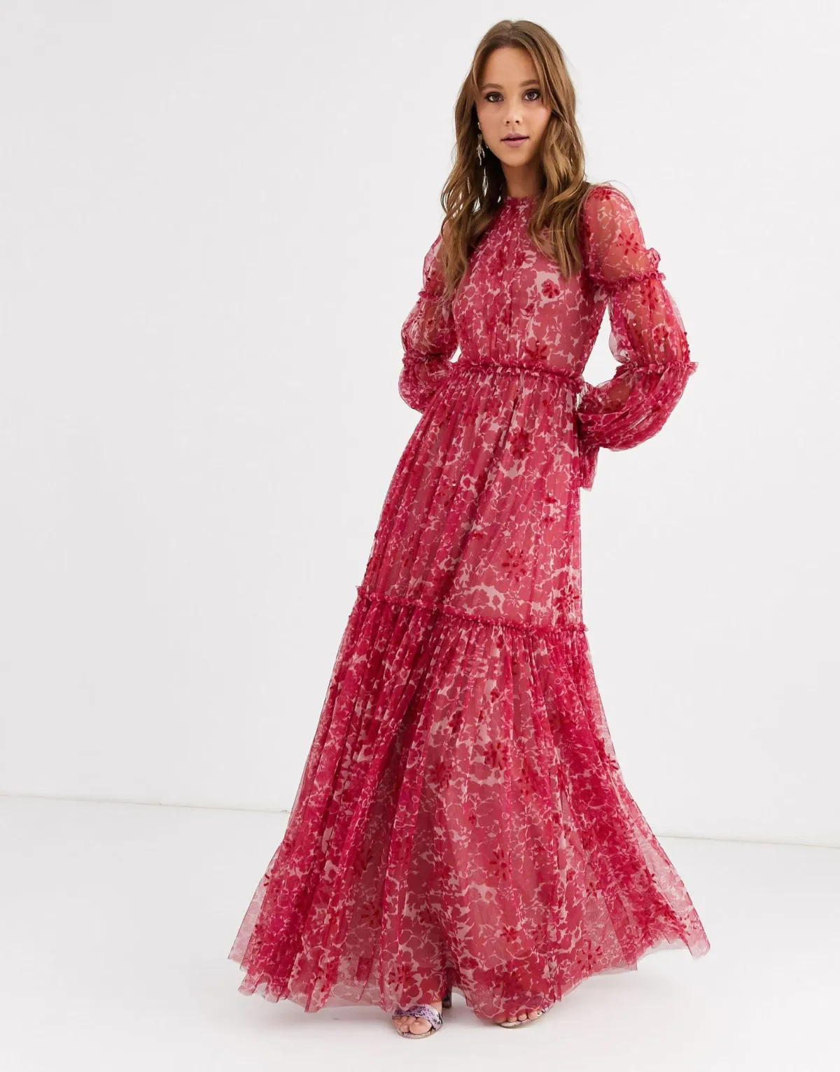 Needle and Thread Anya Embellished Gown Red Size 8 - Image 5