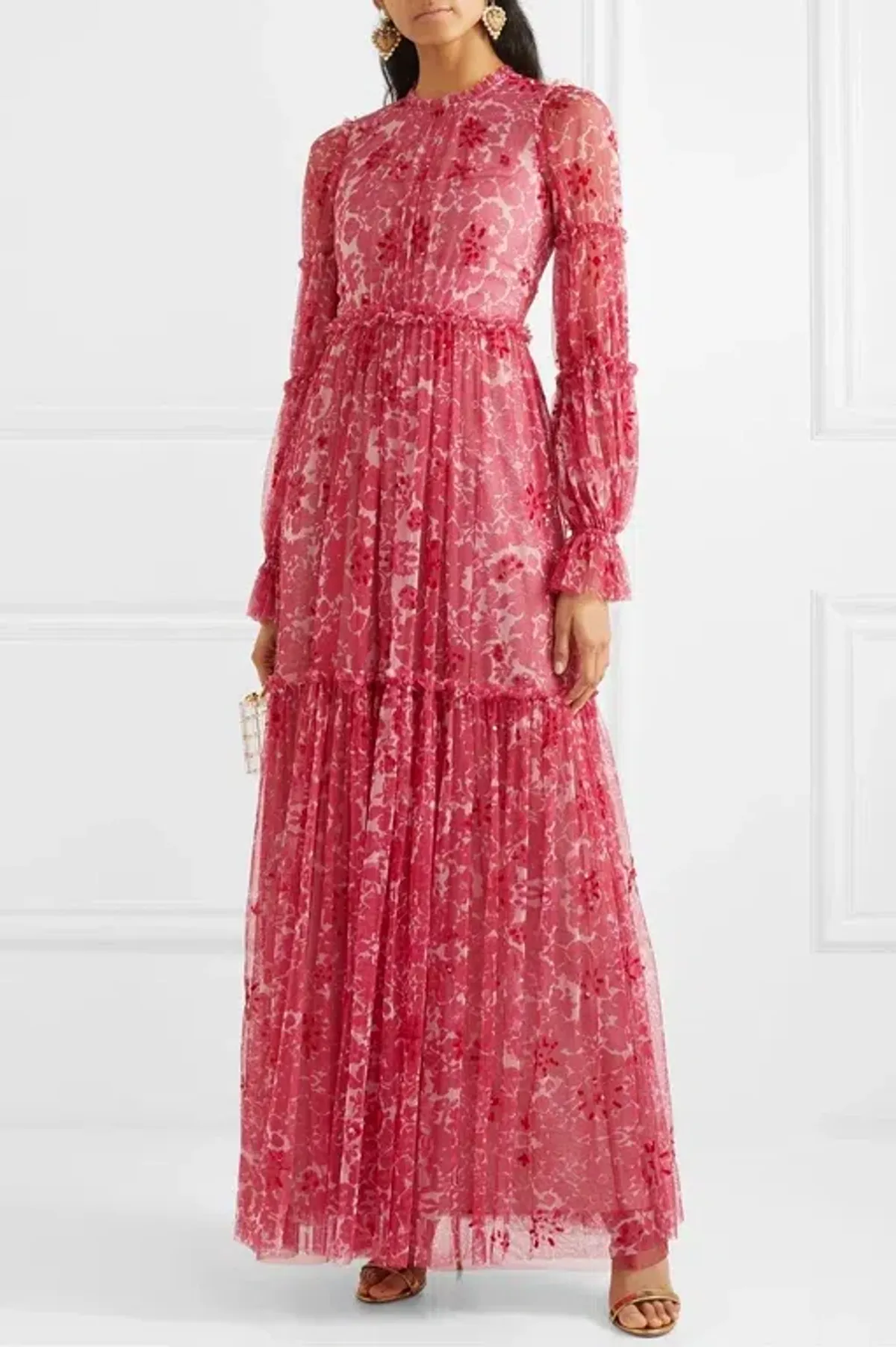 Needle and Thread Anya Embellished Gown Red Size 8 - Image 4