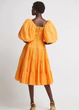 Aje Cherished Midi Dress in Mandarin Size 8 / S for rent on The Volte - image 3