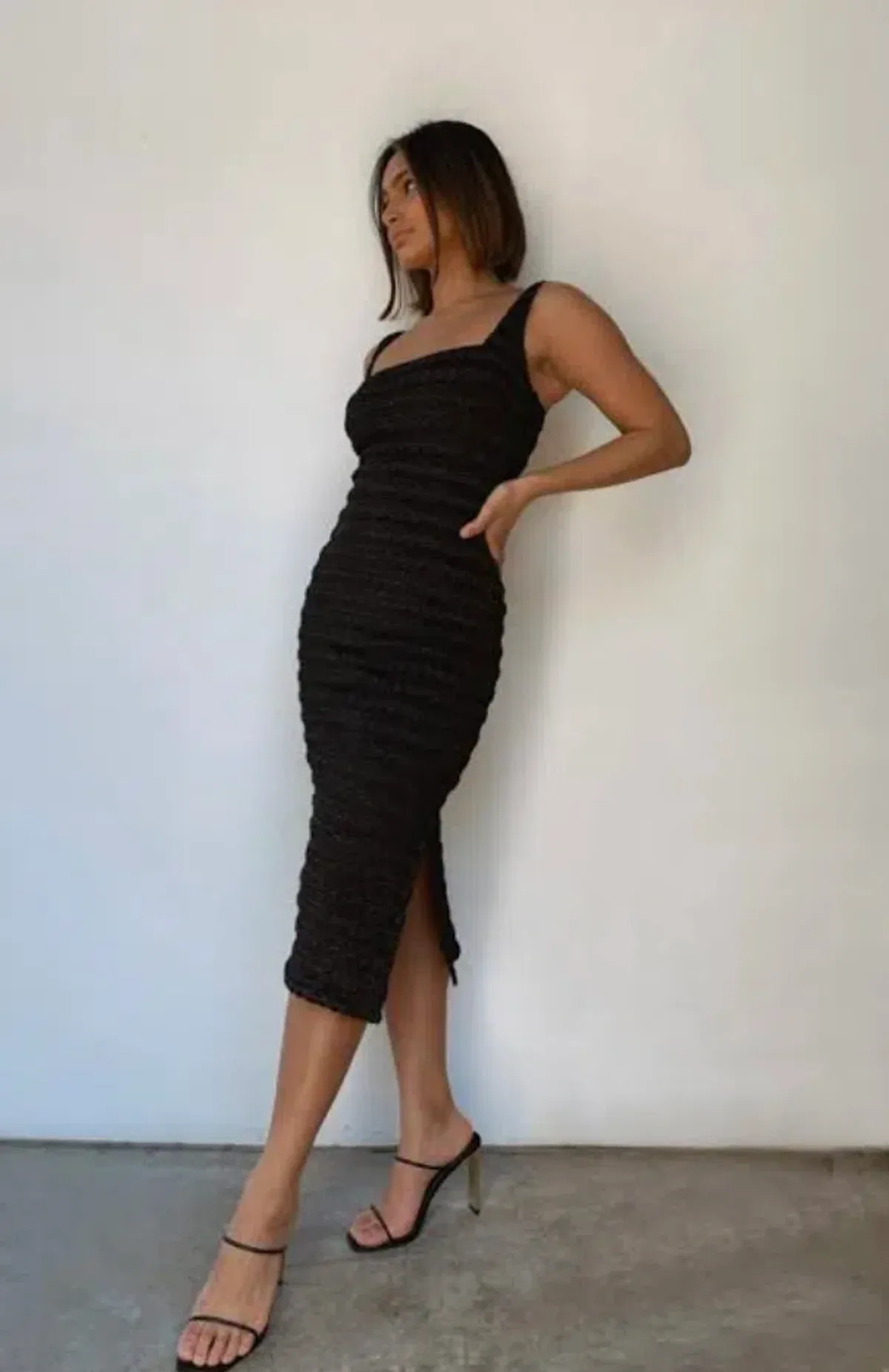 Suboo Nadine Stretch Midi Dress Black Size 10 - Image 2