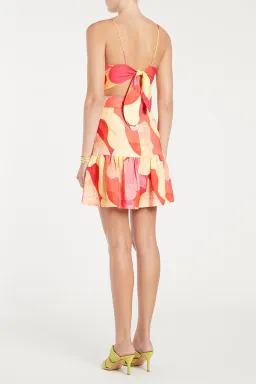 Rebecca Vallance Toretta Cut Out Mini Dress Print Size 10 for rent on The Volte - image 3