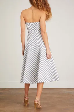 Zimmermann High Tide Laced Midi Dress Stripe Size 0 / Au 8 for rent on The Volte - image 2