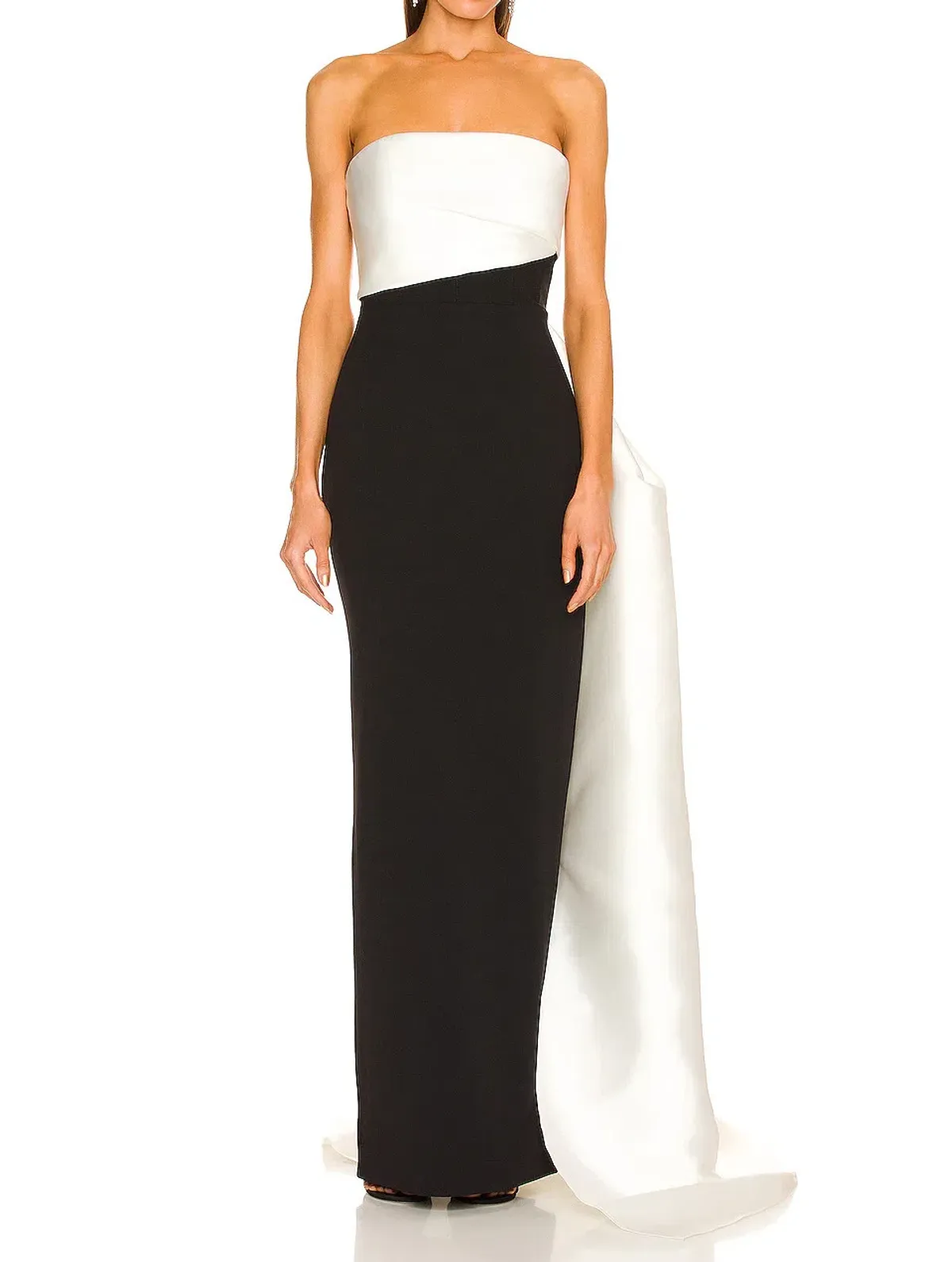Solace London The Kinsley Maxi Dress in Black/Cream Size 10 - Image 1