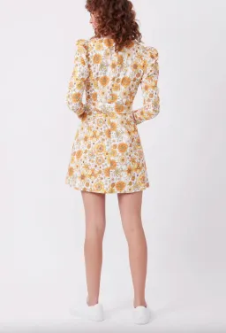 Torannce Edie Mini Dress Vintage Floral Yellow Size AU 8 for rent on The Volte - image 2