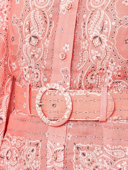 Zimmermann Bandana Shirt Dress Pink Print Size 12 for rent on The Volte - image 5