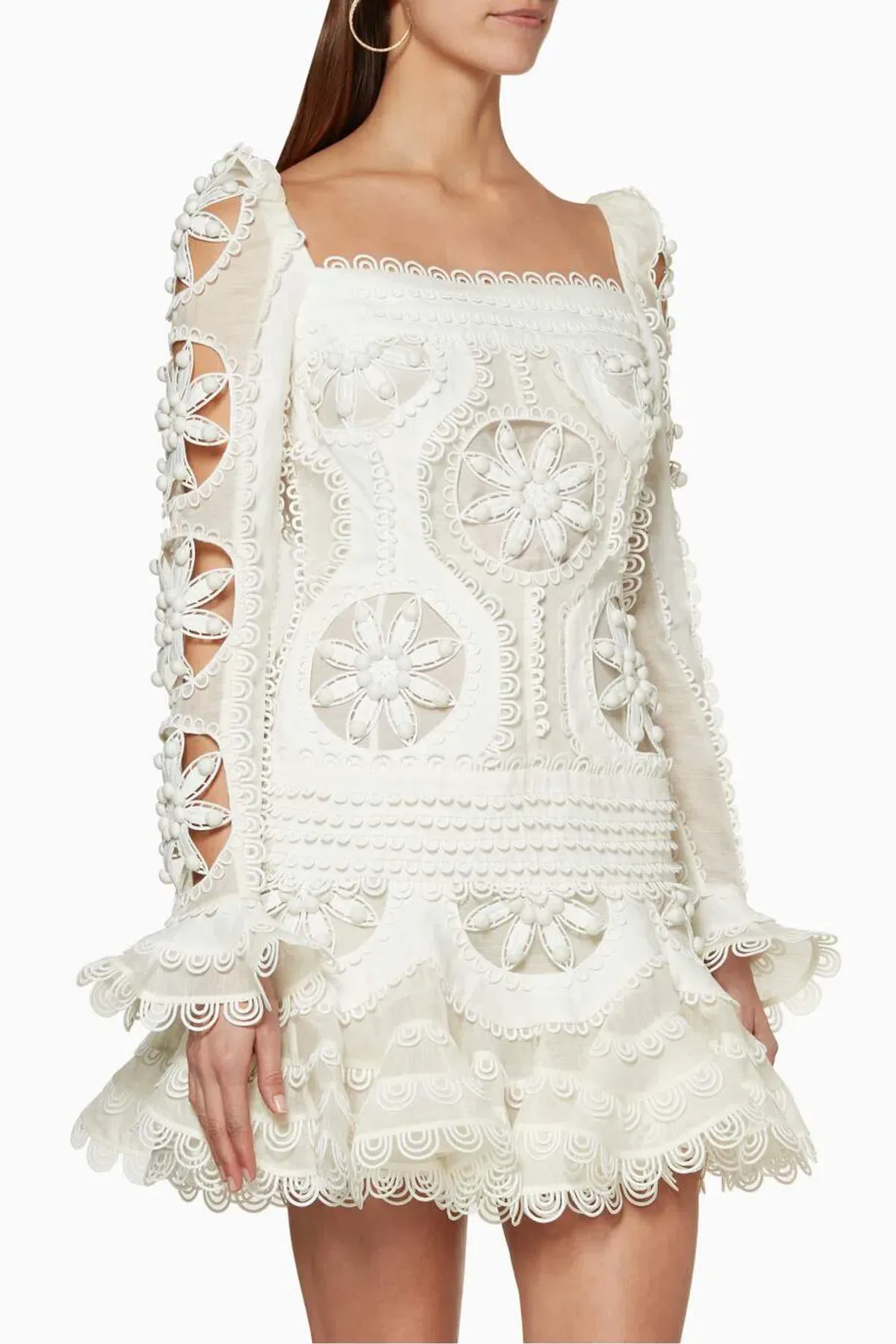 Zimmermann Whitewave Doily Dress White Size 1 / AU 10 - Image 2