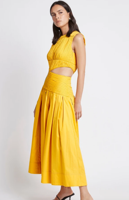 Aje Cascade Cut Out Dress Yellow Size 8 for rent on The Volte - image 2