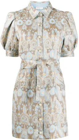 Sandro Paris Dorlan Dorlan Brocade Shirt Dress Print Size M / Au 10 for rent on The Volte - image 5