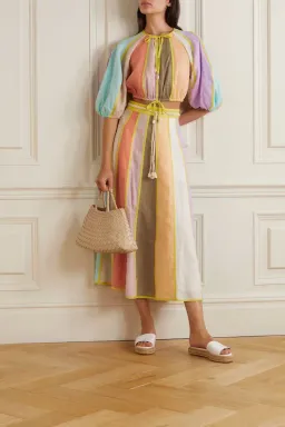 Zimmermann Lola Panelled Crop Top and Skirt Set in Spliced Size 1 / Au 10 for rent on The Volte - image 1