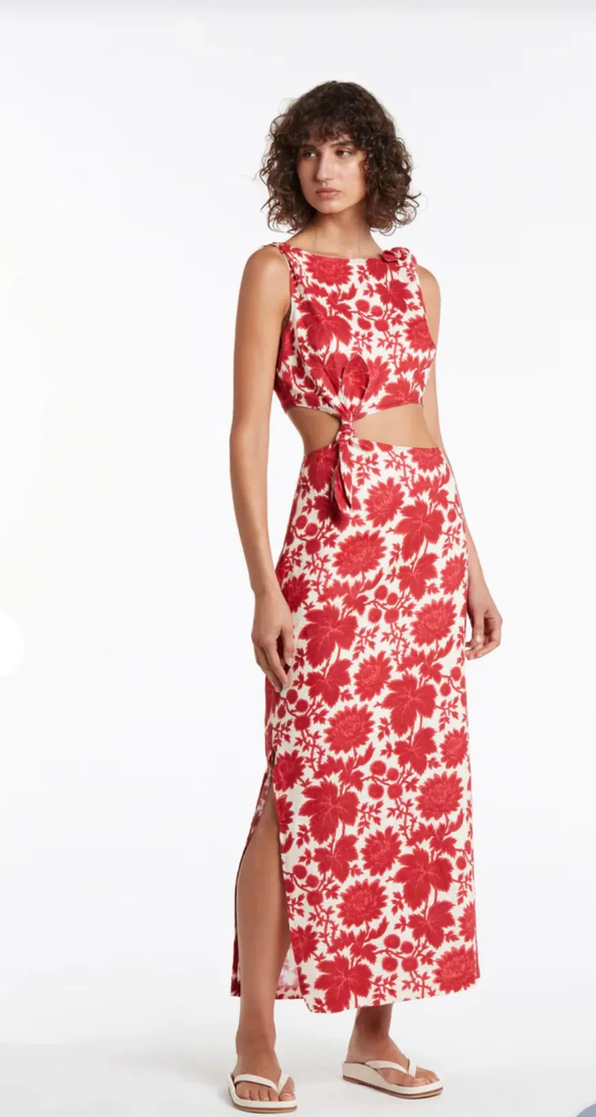 Sir the Label Cinta Knot Midi Dress Valentina Floral Print Size 6 - Image 2