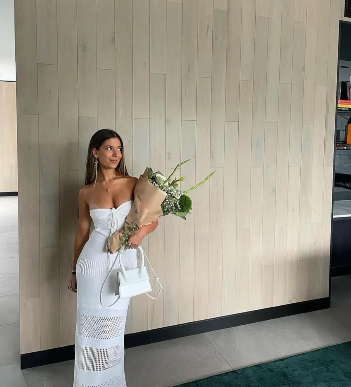 Manning Cartel Highly Strung Knit Halter Dress White Size 14 - Image 2